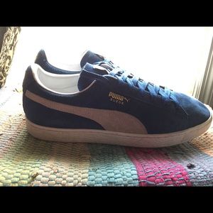 Blue puma suede
